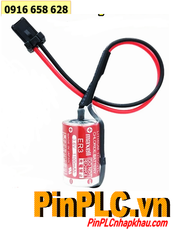 Maxell ER3 (zắc FANUC), Pin Maxell ER3 lithium 3.6v 1/2AA 1100mAh chính hãng, Xuất xứ NHẬT 